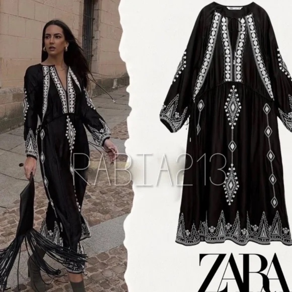 *BLOGGER FAVE* ZARA embroidered maxi dress